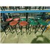 Image 1 : 10 ASSORTED COLOURED BAR STOOLS