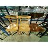 Image 2 : 3 ASSORTED DINING CHAIRS AND 2 CHILD HIGH CHAIRS AND ATTACHED TABLE