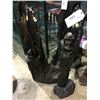 Image 1 : 2 DECORATIVE CARVED WOOD GARDEN ORNAMENTS