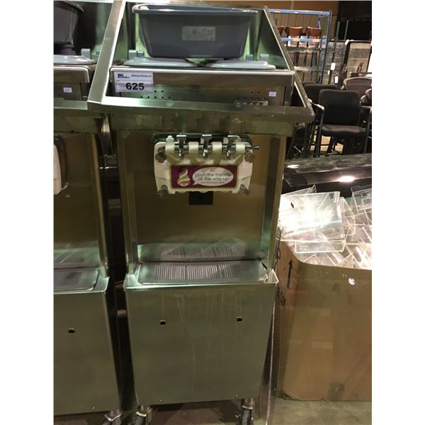 TAYLOR STAINLESS STEEL MOBILE TWIN TWIST SOFT SERVE FREEZER MACHINE MODEL: C791-33