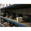 Image 1 : SHELF OF ASSORTED SIZED DECORATIVE PLANTER POTS