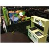 Image 1 : LARGE LOT OF ASSORTED DAYCARE ITEMS AND TOYS, INCLUDING CHAIRS AND TOY KITCHEN
