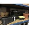 Image 2 : SHELF OF ASSORTED SIZED DECORATIVE PLANTER POTS AND BOXES