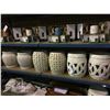 Image 1 : 6 WHITE CERAMIC DECORATIVE GARDEN STOOLS