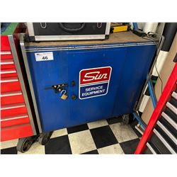 SUN BLUE METAL MOBILE SERVICE EQUIPMENT LOCKING STORAGE CABINET