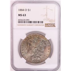 1884-O $1 Morgan Silver Dollar Coin NGC MS63 Great Toning