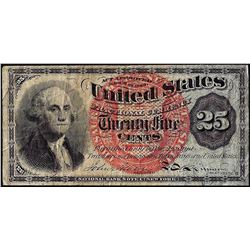 March 3, 1863 Fourth Issue Twenty-Five Cents Fractional Currency Note