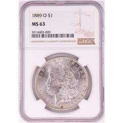 1889-O $1 Morgan Silver Dollar Coin NGC MS63
