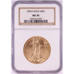 2005 $50 American Gold Eagle Coin NGC MS70