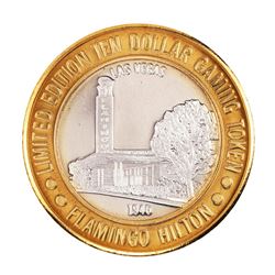 .999 Silver Flamingo Hilton Las Vegas, Nevada $10 Casino Limited Edition Gaming Token