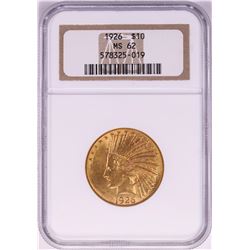 1926 $10 Indian Head Eagle Gold Coin NGC MS62
