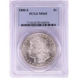 1880-S $1 Morgan Silver Dollar Coin PCGS MS65