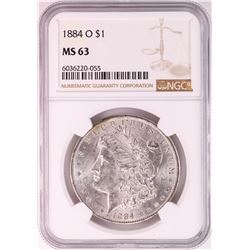 1884-O $1 Morgan Silver Dollar Coin NGC MS63 Great Toning