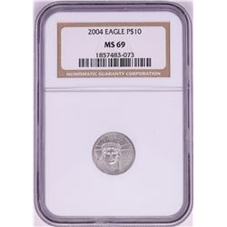 2004 $10 Platinum American Eagle Coin NGC MS69