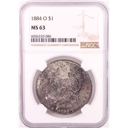 1884-O $1 Morgan Silver Dollar Coin NGC MS63 Nice Toning