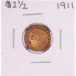 1911 $2 1/2 Indian Head Quarter Eagle Gold Coin