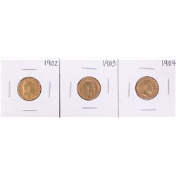 Lot of 1902-1904 Great Britain Half Sovereign Gold Coins