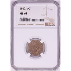 1862 Indian Head Cent Coin NGC MS62