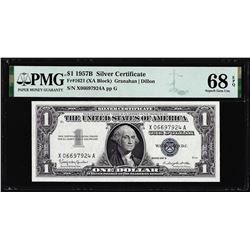1957B $1 Silver Certificate Note Fr.1621 PMG Superb Gem Uncirculated 68EPQ