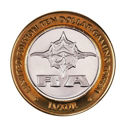 .999 Silver Luxor Las Vegas Nevada $10 Casino Limited Edition Gaming Token
