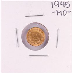 1945 Mexico Dos Pesos Gold Coin