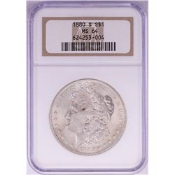 1880-S $1 Morgan Silver Dollar Coin NGC MS64