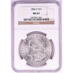 1884-O $1 Morgan Silver Dollar Coin NGC MS63