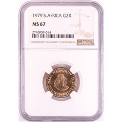 1979 South Africa 2 Rand Gold Coin NGC MS67