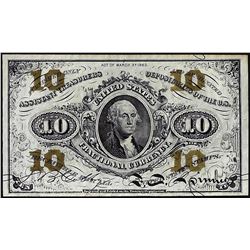March 3, 1863 Ten Cents Third Issue Fractional Currency Note