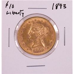 1893 $10 Liberty Head Eagle Gold Coin