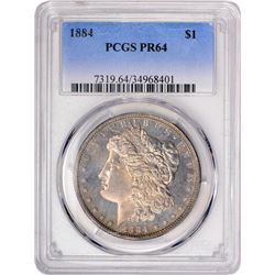 1884 $1 Morgan Silver Dollar Proof Coin PCGS PR64
