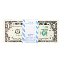 Pack of (100) Consecutive 2017 $1 Federal Reserve STAR Notes San Francisco