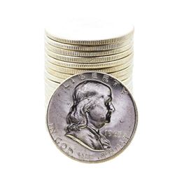 Roll of (20) Brilliant Uncirculated 1963 Franklin Half Dollar Coins