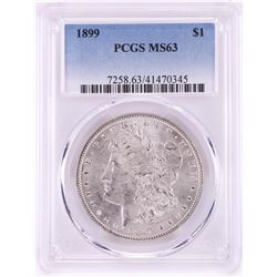 1899 $1 Morgan Silver Dollar Coin PCGS MS63