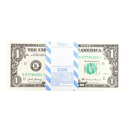 Pack of (100) Consecutive 2017 $1 Federal Reserve STAR Notes Dallas