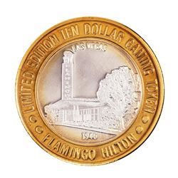 .999 Silver Flamingo Hilton Las Vegas, Nevada $10 Casino Limited Edition Gaming Token