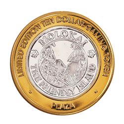 .999 Silver Plaza Hotel & Casino Nevada $10 Gaming Token Limited Edition