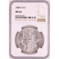 1884-O $1 Morgan Silver Dollar Coin NGC MS62 Nice Toning