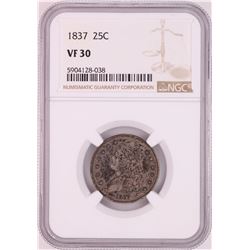 1837 Capped Bust Quarter Coin NGC VF30