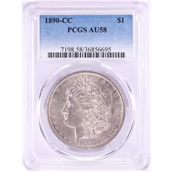 1890-CC $1 Morgan Silver Dollar Coin PCGS AU58