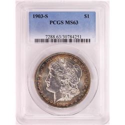1903-S $1 Morgan Silver Dollar Coin PCGS MS63
