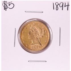 1894 $5 Liberty Head Half Eagle Gold Coin