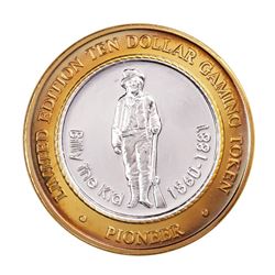 .999 Silver Pioneer Hotel & Gambling Hall $10 Casino Limited Edition Gaming Token
