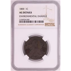 1800 Draped Bust Large Cent Coin NGC AG Details