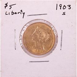 1903-S $5 Liberty Head Half Eagle Gold Coin