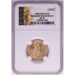 2009 $10 American Gold Eagle Coin NGC MS70 Mint Sealed Box #1