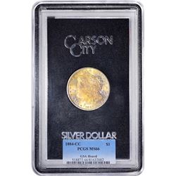 1884-CC $1 Morgan Silver Dollar Coin GSA Hoard PCGS MS66 Great Toning