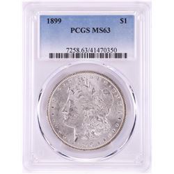 1899 $1 Morgan Silver Dollar Coin PCGS MS63 Nice Toning