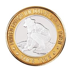 .999 Silver Sam's Town Las Vegas, Nevada $10 Limited Edition Casino Gaming Token