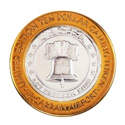 .999 Silver McCarran International Airport $10 Casino Limited Edition Gaming Token